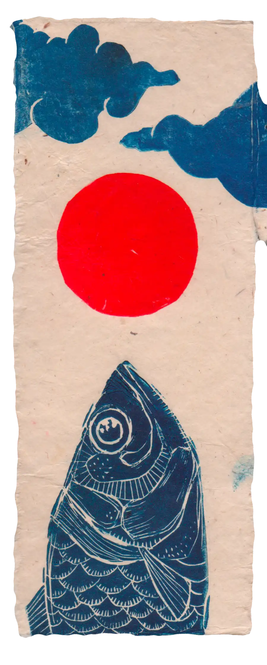 Pesce sole nuvole cartoline